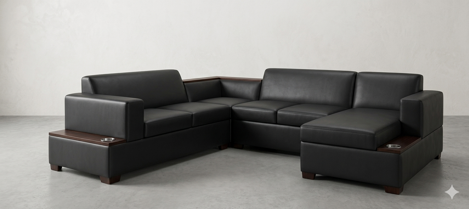 Juego de sofá esquinero modular con diván (chaise longue)